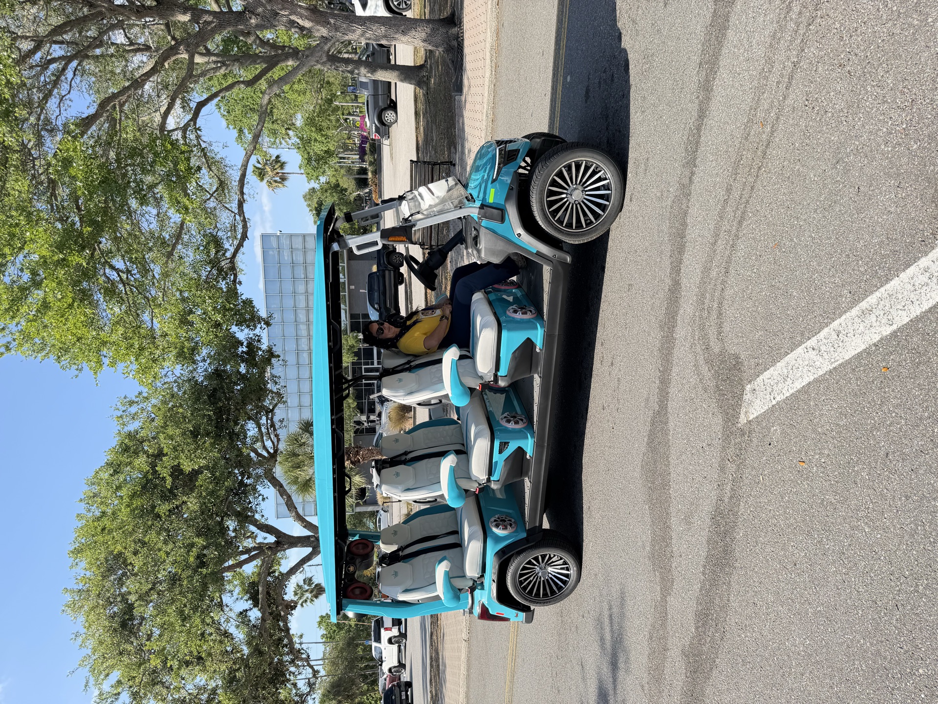 Sandy Golf Cart Rentals fleet delivered by trailer in Clearwater FL